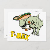 T-Mex T-Rex Mexican Tyrannosaurus Dinosaur Briefkaart (Voorkant / Achterkant)