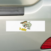 T-Mex T-Rex Mexican Tyrannosaurus Dinosaur Bumpersticker (Op auto)