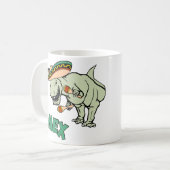 T-Mex T-Rex Mexican Tyrannosaurus Dinosaur Koffiemok (Voorkant links)