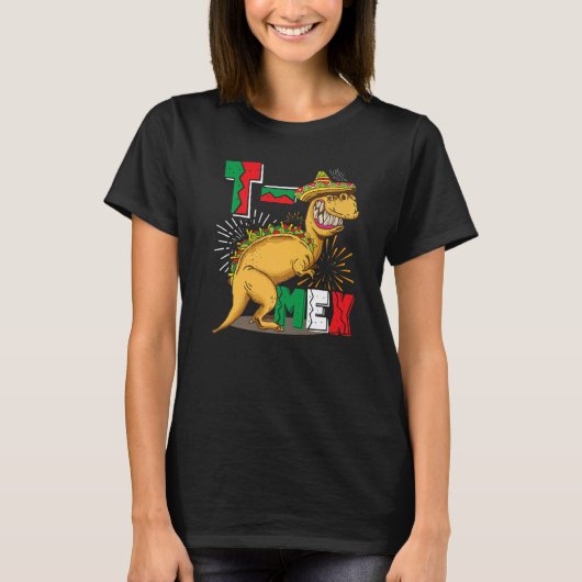 T Mex Tacosaurus Rex Taco Cinco De Mayo Dinosaur M T-shirt (Voorkant)