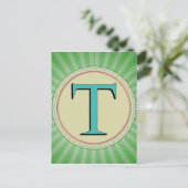 T MONOGRAM-BRIEF BRIEFKAART (Staand voorkant)