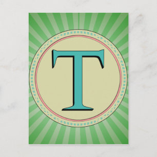 T MONOGRAM-BRIEF BRIEFKAART