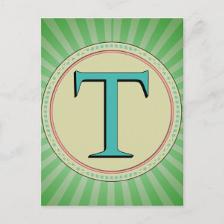 T MONOGRAM-BRIEF BRIEFKAART