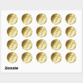 T Monogram Faux Gold Envelope Seal Stickers (Vel)