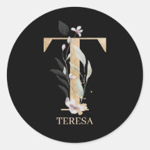 T Monogram Floral Aangepast