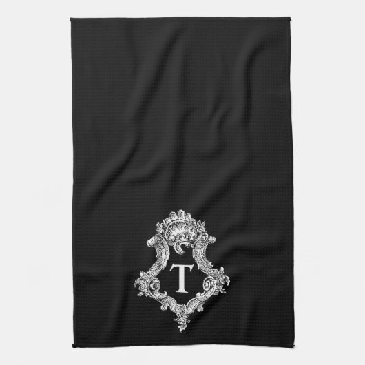 T Monogram Initiaal Theedoek (Verticaal)