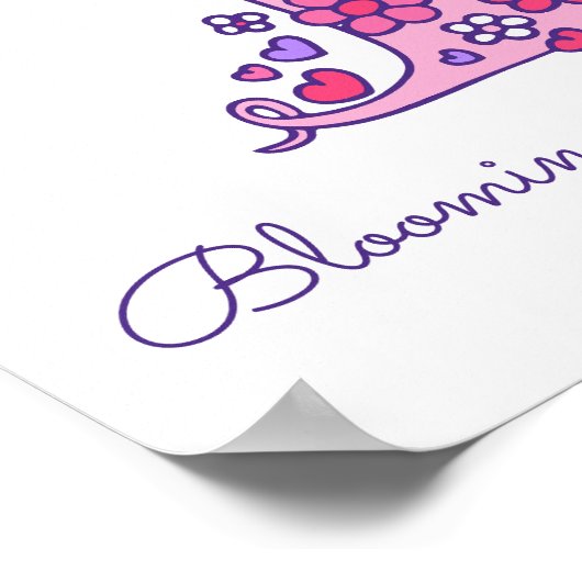 T monogram kunst Thalia meisjes naam poster (Hoek)