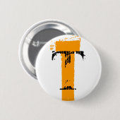 T monogram ronde button 5,7 cm (Voorkant /achterkant)