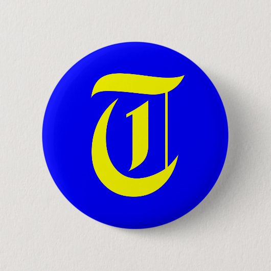 T - OUD ENGELS RONDE BUTTON 5,7 CM (Voorkant)