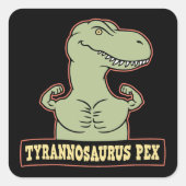 T-Pex Vierkante Sticker (Voorkant)