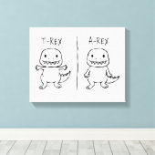 T-Pose T-Rex Sketch Canvas Afdruk (Insitu (Houten vloer))
