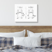 T-Pose T-Rex Sketch Canvas Afdruk (Insitu (Slaapkamer))