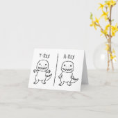 T-Pose T-Rex Sketch Kaart (Gele Bloem)