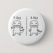 T-Pose T-Rex Sketch Ronde Button 5,7 Cm (Voorkant)