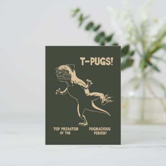T-PUGS! BRIEFKAART (Staand voorkant)