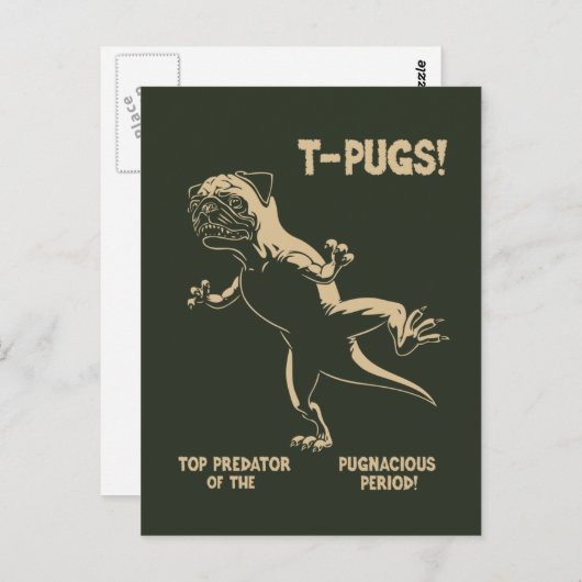 T-PUGS! BRIEFKAART (Voorkant / Achterkant)
