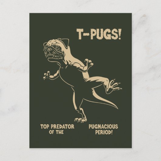 T-PUGS! BRIEFKAART (Voorkant)