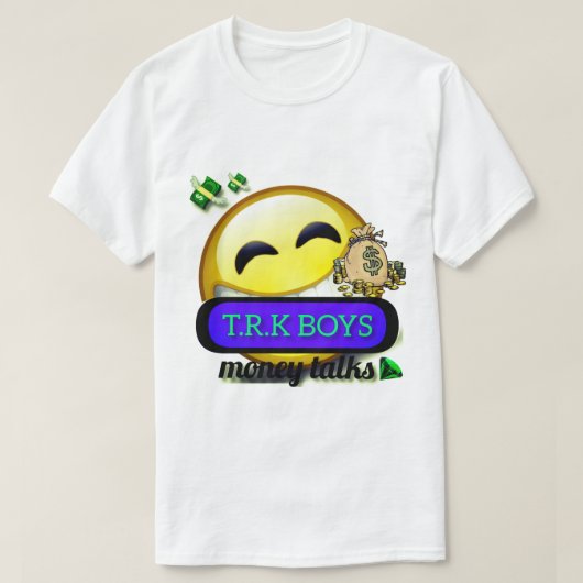 T.R.K MONEY TALKS SMILEY FACE T-SHIRT (Design voorkant)