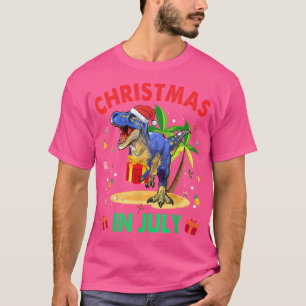 T re Kerstmis in juli voor jongens Kinder mama pap T-shirt
