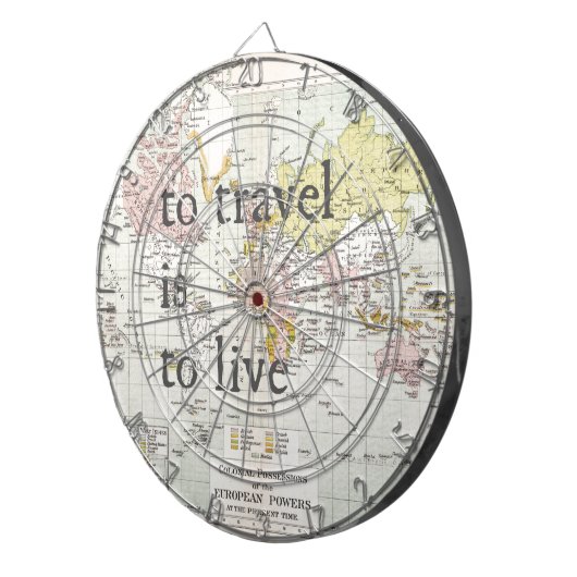 T Reizen is om te leven Dartbord (Voorkant Rechts)