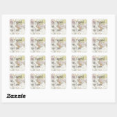 T Reizen is om te leven Vierkante Sticker (Vel)