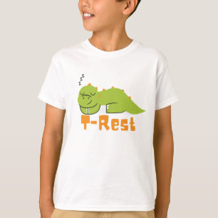 T-rest dinosaurus, grappige T-rex slapen T-shirt