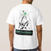 t Retro Style Bowling Bowlers Team Happy Hour bowl T-shirt (Achterkant)