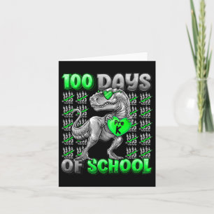 T-rex 100 dagen School Pre-K 100 dagen Slimmer Bo Kaart