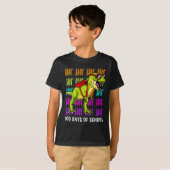 T Rex 100 Days of School Dinosaur T Rex Kinder Jon T-shirt (Voorkant volledig)