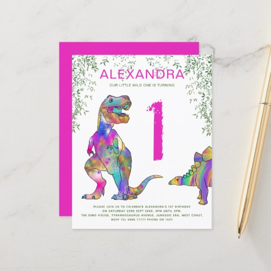 T Rex 1e Verjaardagsfeestje (Voorkant / Achterkant in situ)