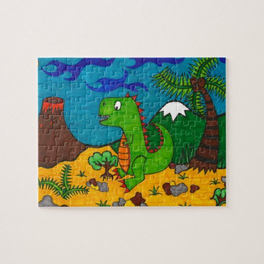 T-Rex afstempelen Legpuzzel (Horizontaal)