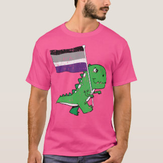 T-Rex Asexual Pride Flag Funny Dino-Saur LGBTQ All T-shirt