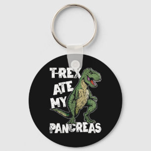T-rex at mijn alvleesklier Dinosaurus Leuk Diabete Sleutelhanger