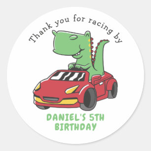 T-Rex-autorijder op zaterdag Ronde Sticker