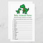 T-rex Baby Dieren Naam Spel (Voorkant / Achterkant)