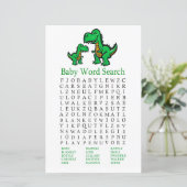 T-rex Baby shower Word Search Game (Staand voorkant)