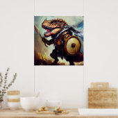T Rex Barbarian Poster (Keuken)