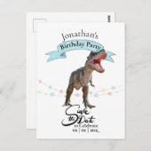 T Rex, bewaar de datum Jongen Briefkaart (Voorkant / Achterkant)