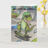 T-Rex bij skatepark skateboarden Kaart (Gele Bloem)