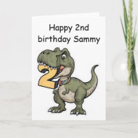 T-Rex bijt op het cijfer 2