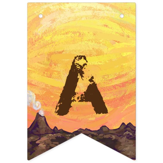 T-Rex Birthday Party Banner voor stomme koppen en (Derde vlag)