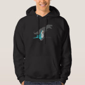 T-rex Blauwe Monk Parkiet, Grappige Birb memen, Sc Hoodie (Voorkant)