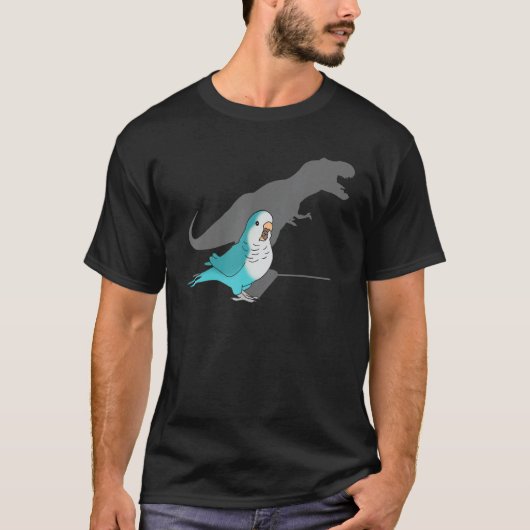 T-rex Blauwe Monk Parkiet, Grappige Birb memen, Sc T-shirt (Voorkant)