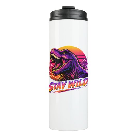 T-Rex Blijf Wild Thermosbeker (Voorkant)