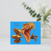 T Rex_blue screen.jpg Briefkaart (Staand voorkant)