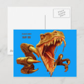 T Rex_blue screen.jpg Briefkaart (Voorkant / Achterkant)