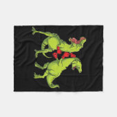 T-rex Boksen  Fleece Deken (Voorkant (Horizontaal))