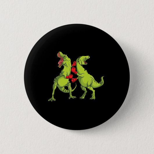 T-rex Boksen  Ronde Button 5,7 Cm (Voorkant)
