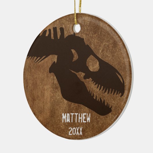 T-Rex Botten Aangepaste versiering Keramisch Ornament (Links)