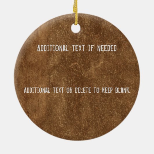 T-Rex Botten Aangepaste versiering Keramisch Ornament (Achterkant)